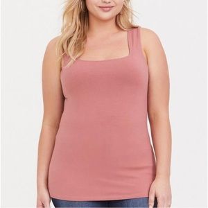 Torrid Foxy Square Neck Tank 00 0X Rose